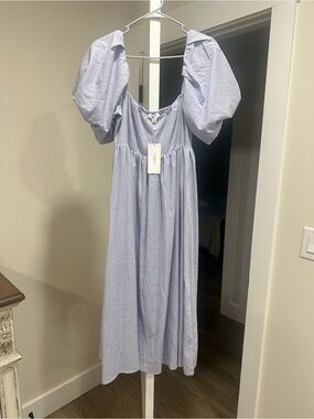 Worth Collective Hampton Midi Dress Dusty Blue